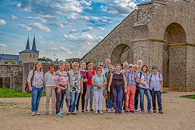 Ein historischer Augenblick: Sound’n’Spirit vor dem Amphitheater